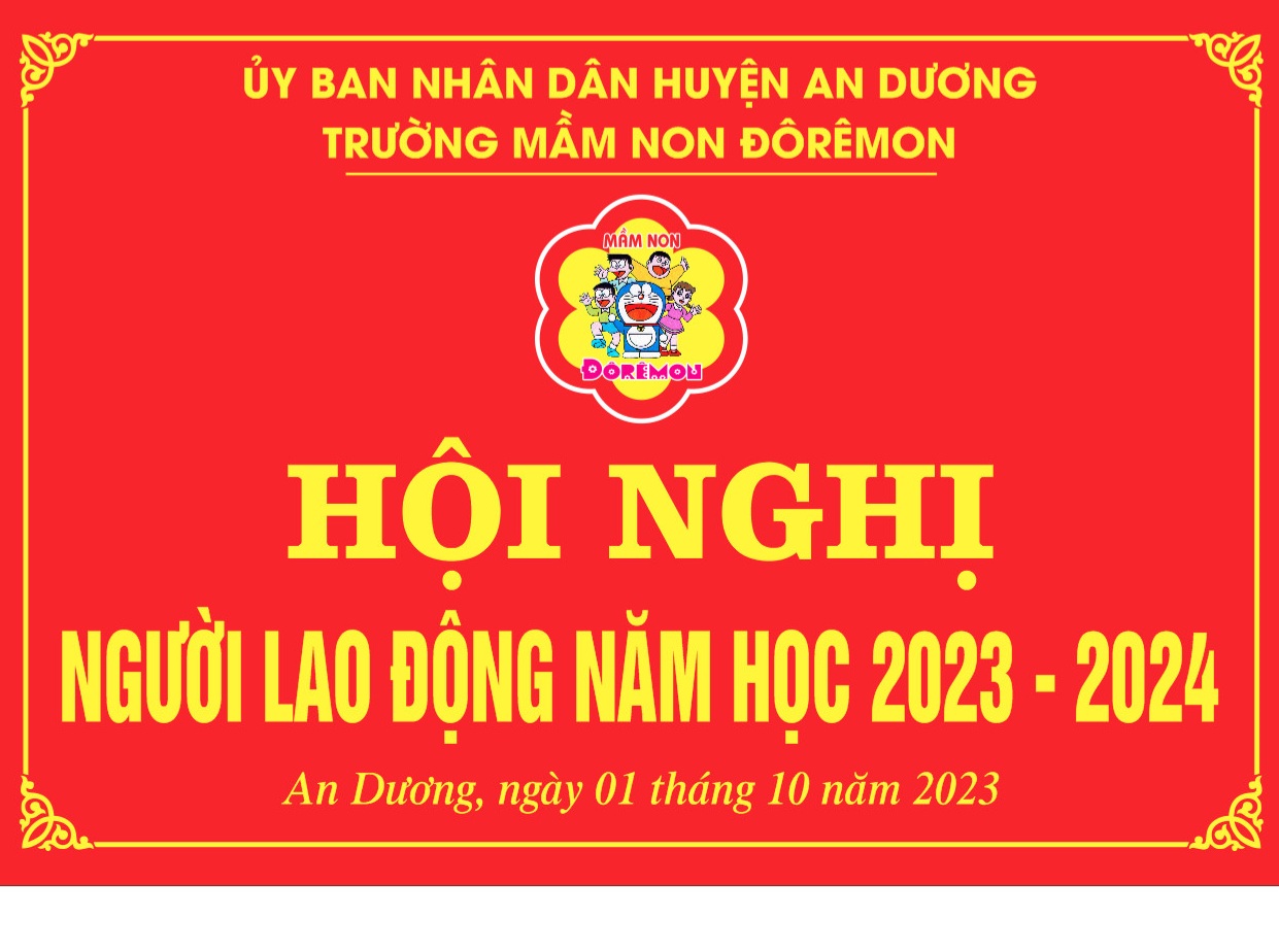 Hội nghị người lao động Trường mầm non Đôrêmon Năm học 2023 -2024